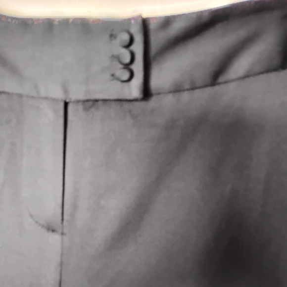 Black Wide Leg Dress Pants 6P Wiol Blend Ann Klein Black Lined Career Classic - Picture 3 of 7